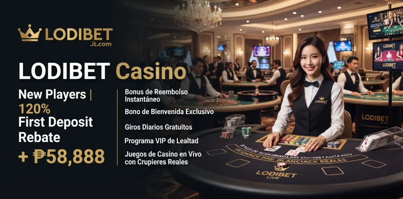 LODIBET Casino New Players | 120% First Deposit Rebate + ₱58,888